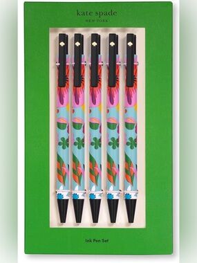 kate spade safari floral pen set of 5